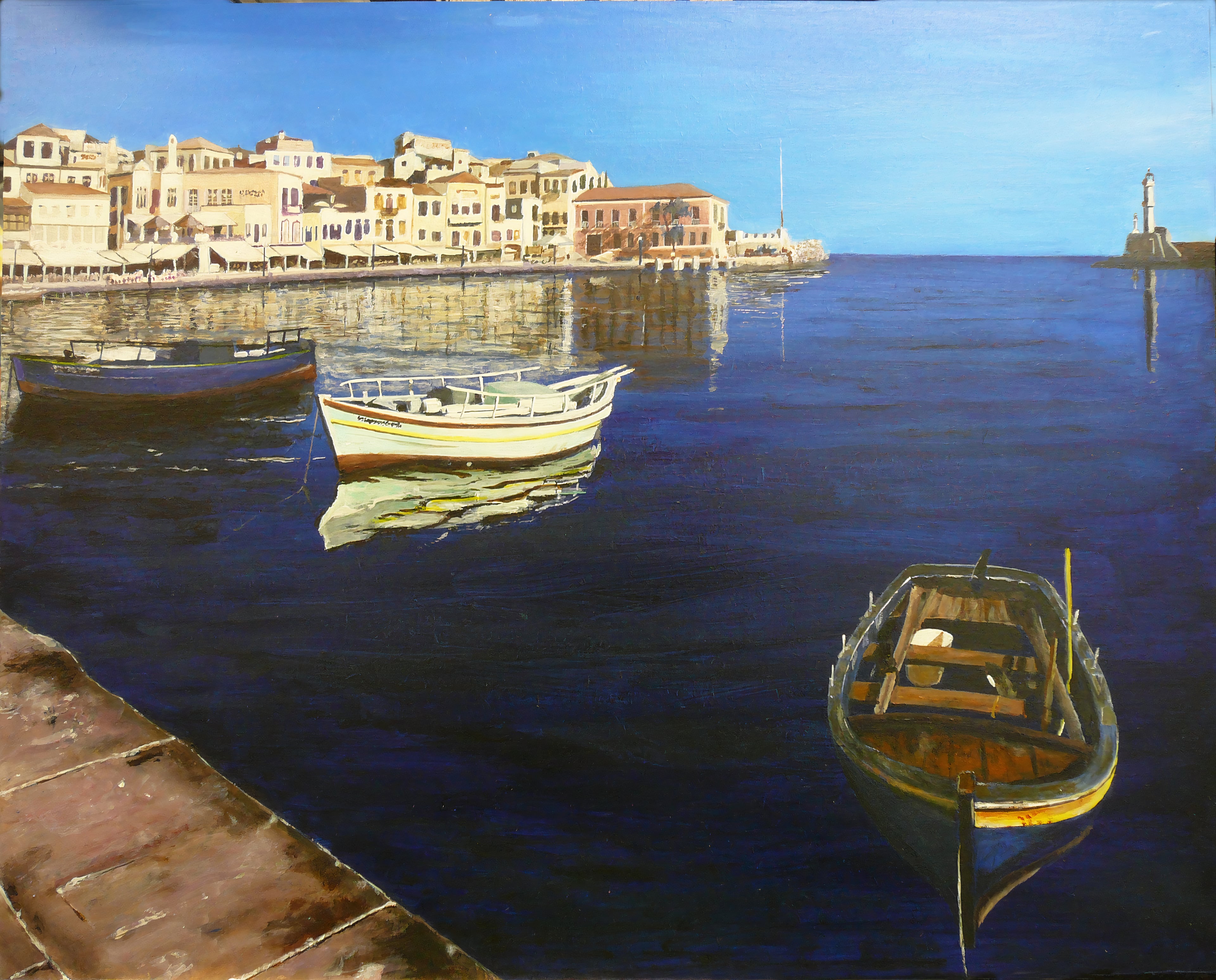 Schilderij Haven Chania Kreta