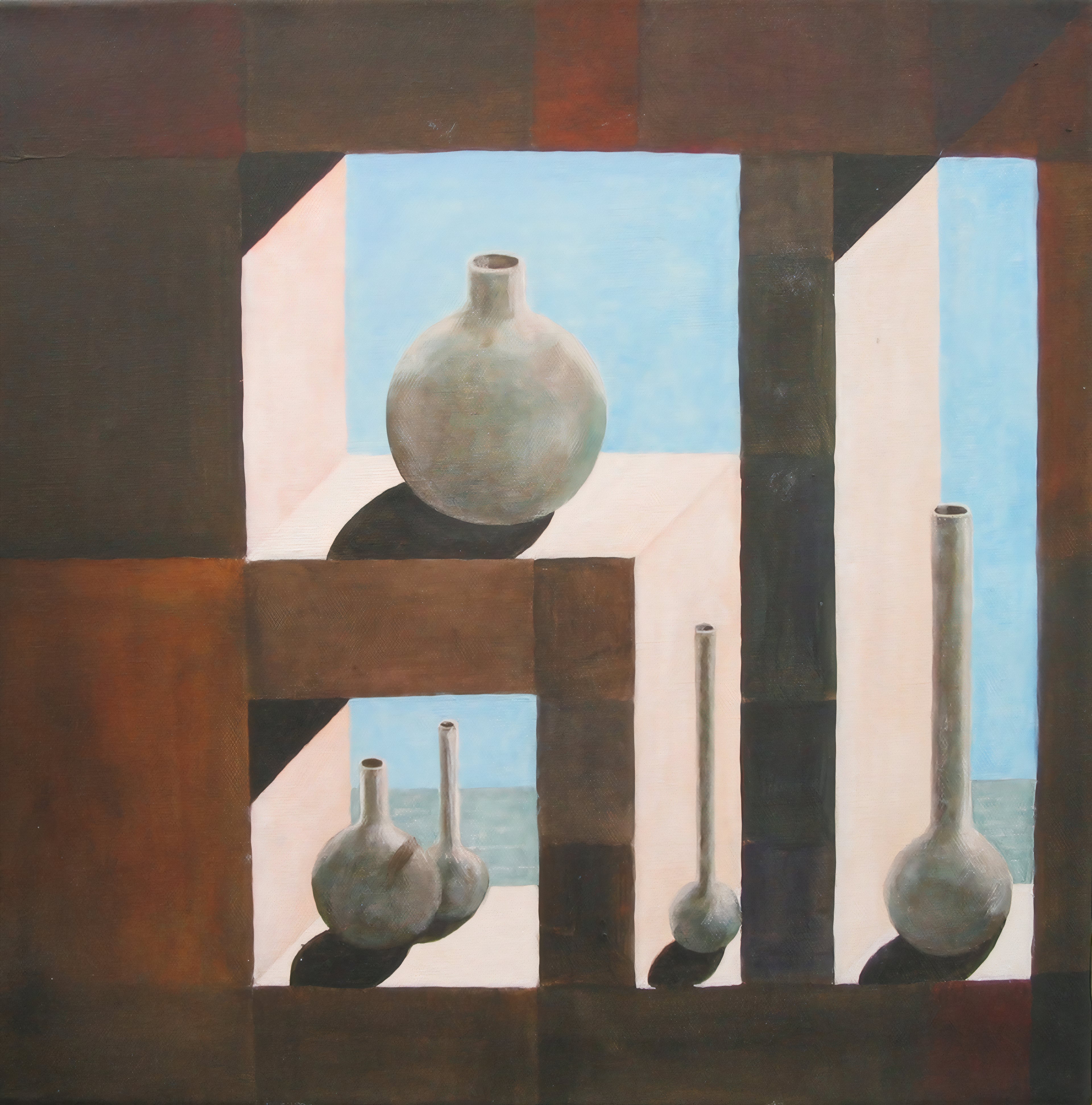 Schilderij Kruiken aan Zee