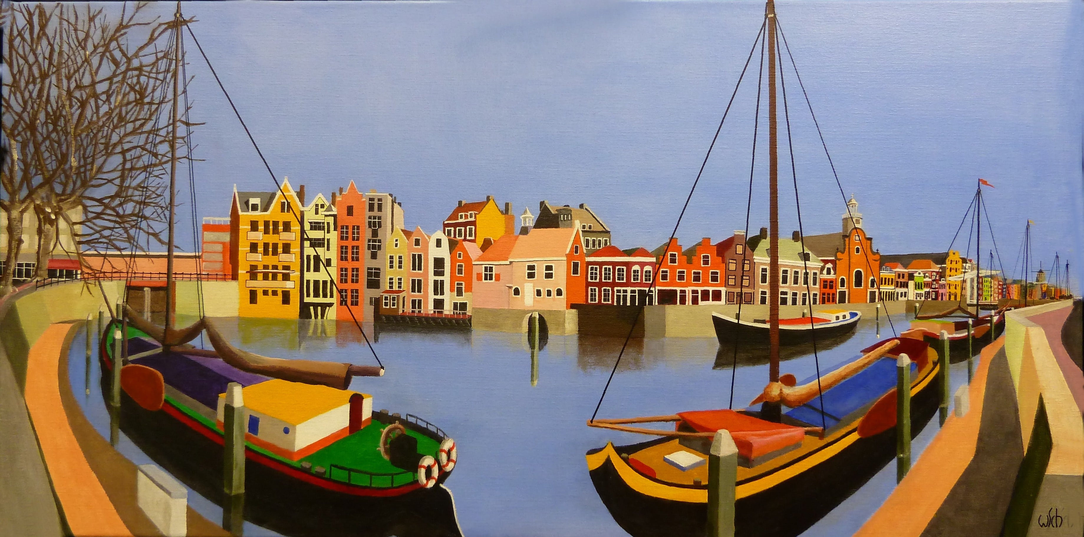 Schilderij Oude Kolk Delfshaven