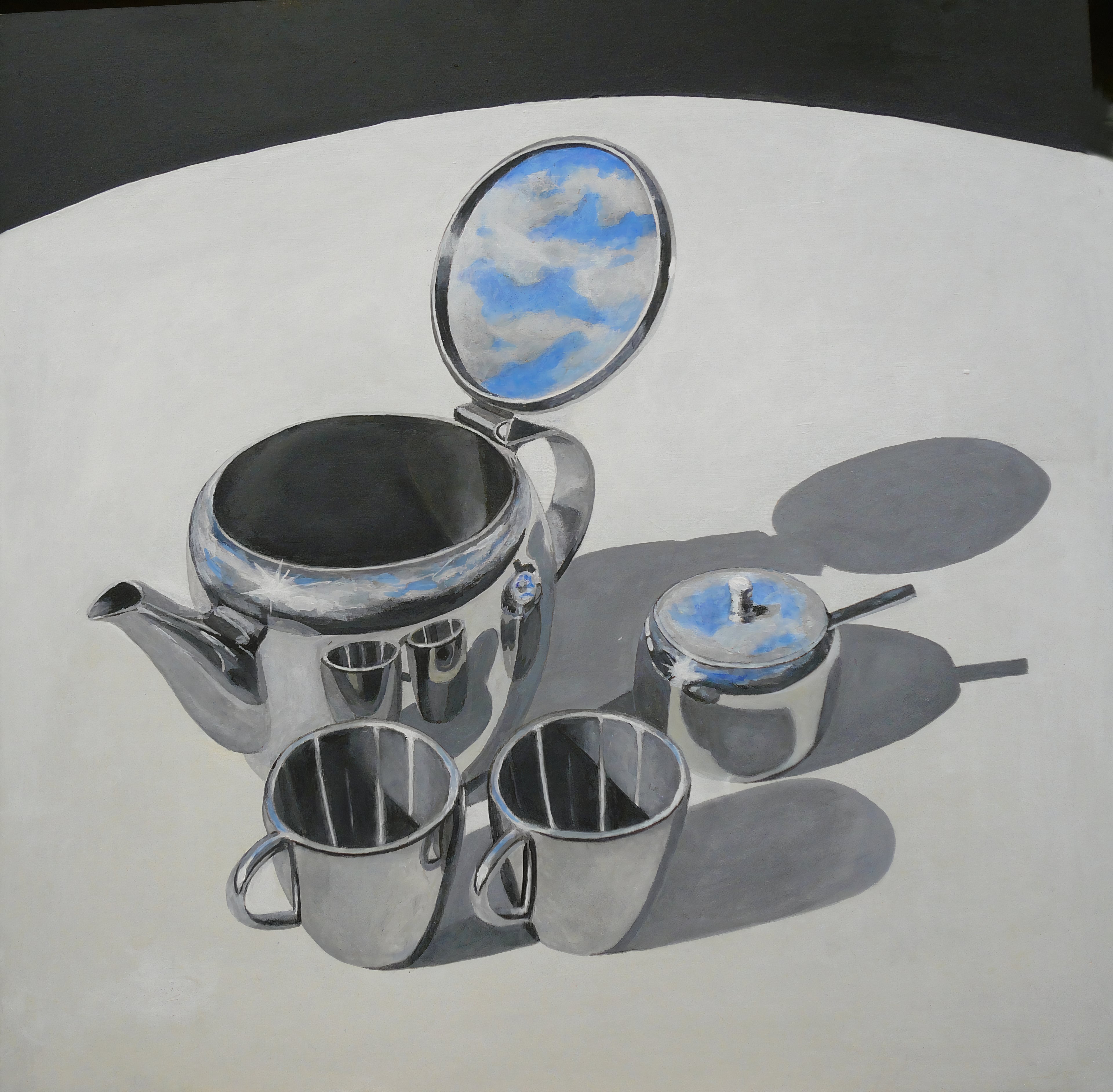 Schilderij Theepot en Kopjes