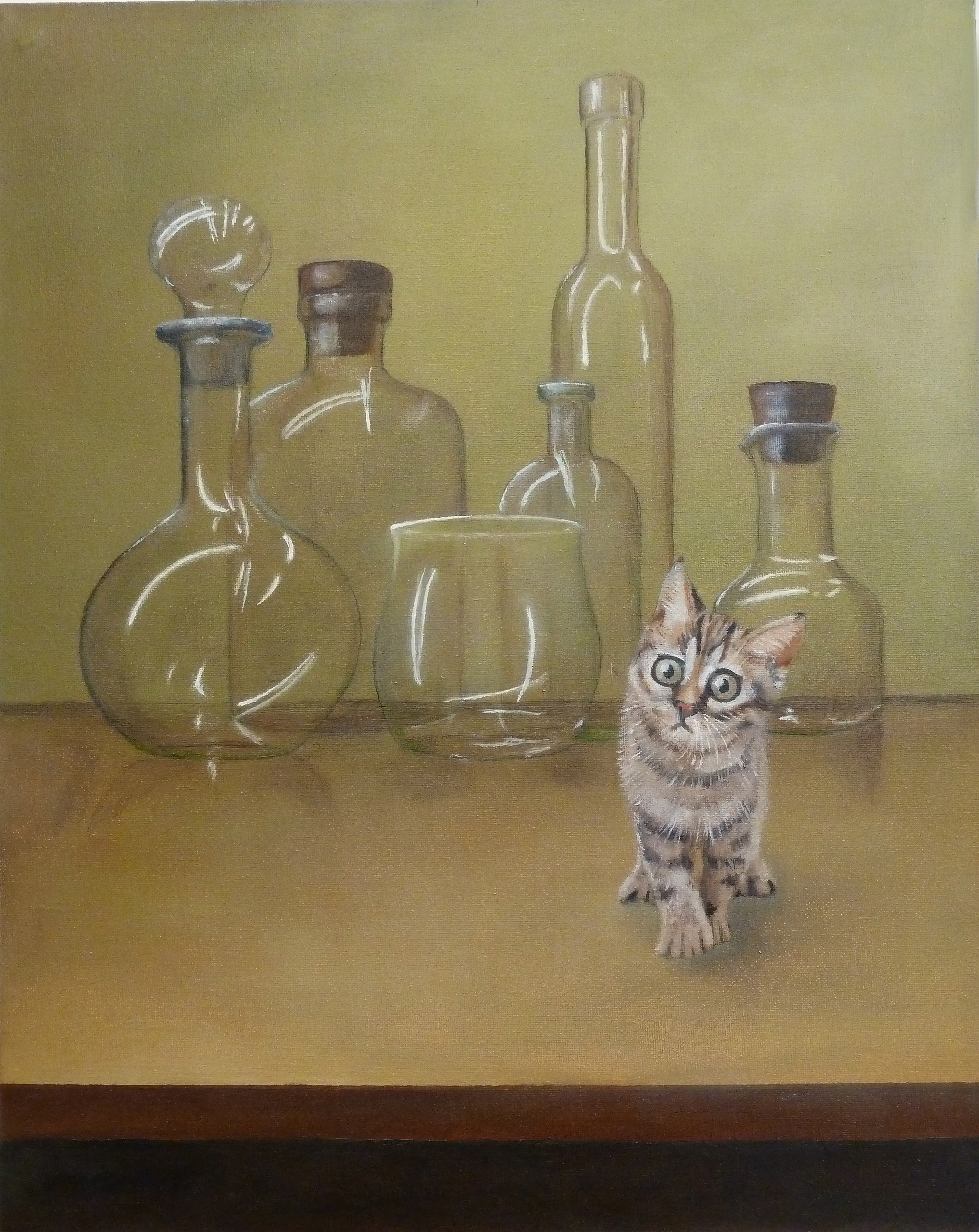 Schilderij Stilleven Glas